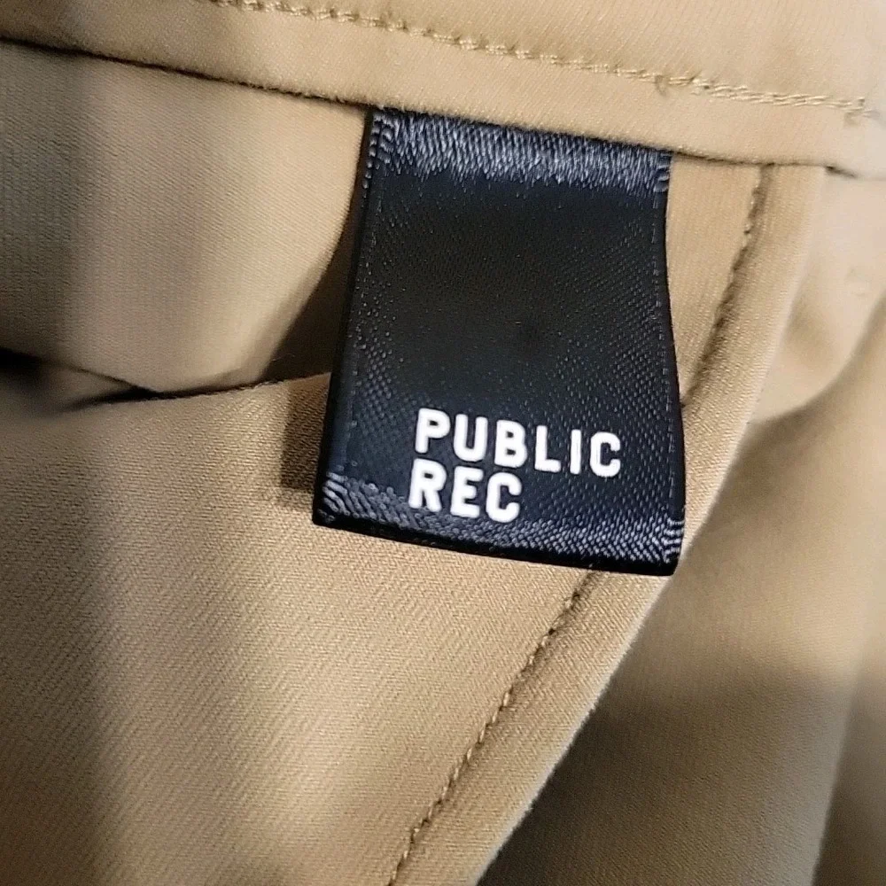 Public Rec Pants Mens 40/30 Tan Athletic Performance‎ Stretch Golf Pockets